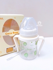 Bình tập hút uống nước, uống sữa Coco Bear 180ml cho bé
