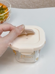 Hũ thuỷ tinh chia vạch Misan nắp lock