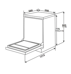 MÁY RỬA BÁT KAFF SBL775W New Plus