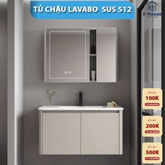 Bộ Tủ Gương Phòng Tắm, Tủ Lavabo Đẹp, Tủ Lavabo Phòng Tắm SUS 512