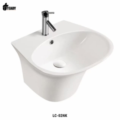 Lavabo Treo Tường Liền Chân Cao Cấp LC-02NK