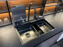 Chậu rửa bát 7 phím | inox 304 cao cấp | Vòi đồng | Chậu inox 304