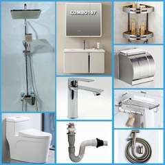Combo phòng tắm, combo nhà tắm, trọn bộ thiết bị vệ sinh phòng tắm 167