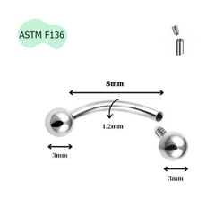 Khuyên đa năng Titan ren trong - Phù hợp nhiều vị trí