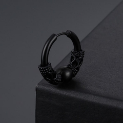 Khuyên tai tròn cho nam cổ điển phong cách Nhật Bản