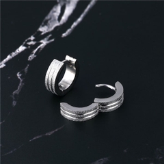 Khuyên tai tròn Hàn Quốc đường nhám sang trọng