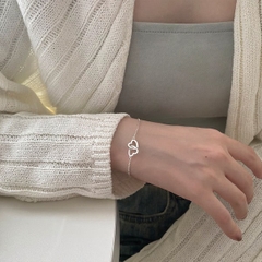Lắc tay nữ trái tim đôi Hàn Quốc - Trang sức giá rẻ