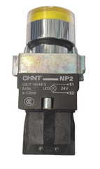 Nút nhấn nhả màu Vàng có đèn NP2-BW3561  chính hãng CHINT