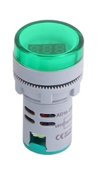 Đèn báo đo điện áp AD16-22DSV AC 24-500V phi 22mm màu xanh