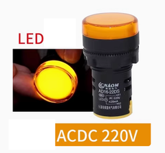 Đèn báo AD16-22DS 220V phi 22mm màu vàng