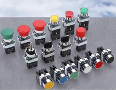 Nút nhấn nhả màu Vàng có đèn NP2-BW3561  chính hãng CHINT