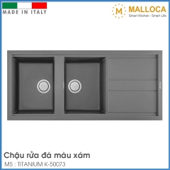 Chậu Rửa Chén Bằng Đá Malloca TITANIUM K-50073