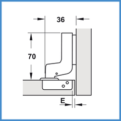 Bản Lề Lọt Lòng Metalla SM 95º Hafele 315.08.852