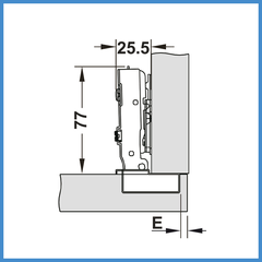 Bản Lề Trùm Ngoài Metalla SM 98º Hafele 334.05.000