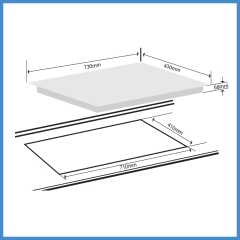 Bếp Từ 3 Vùng Nấu Lắp Âm Giovani GC-73033 TSC