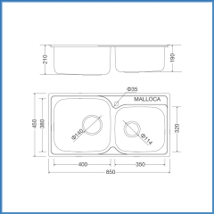 Chậu Rửa Chén Inox Malloca MS 1011