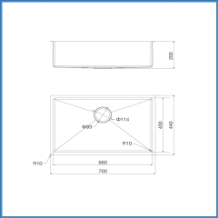 Chậu Rửa Chén Inox Malloca MS 6070