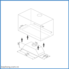 Máy Hút Mùi Âm Tủ Malloca Hiden K-730
