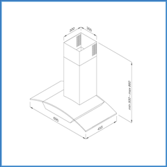 Máy Hút Mùi Áp Tường Malloca MC 7018HS