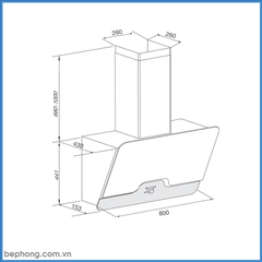 Máy Hút Mùi Áp Tường Malloca DRIVE F-152B