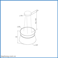 Máy Hút Mùi Đảo Malloca SOPHIE K-500W