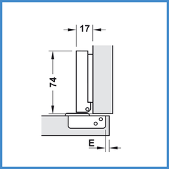 Bản Lề Trùm Ngoài Metalla SM 110º Hafele 315.06.750