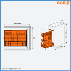 Giá Dao Thớt Gia Vị Garis MM02.30V