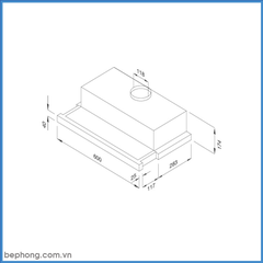 Máy Hút Mùi Âm Tủ Malloca K1506 TC