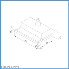 Máy Hút Mùi Âm Tủ Malloca K1509 TC