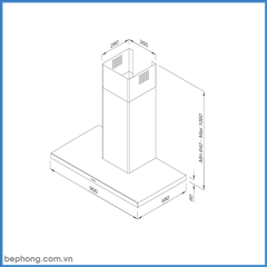 Máy Hút Mùi Áp Tường Malloca MIN F-205