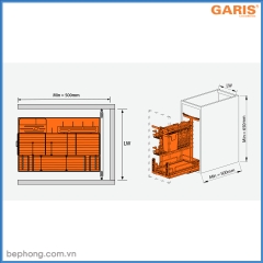 Giá Dao Thớt Gia Vị Garis MM02.40N