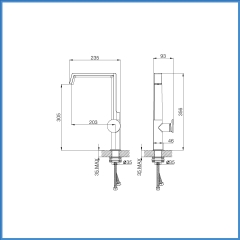 Vòi Chậu Rửa Chén Malloca K342BM