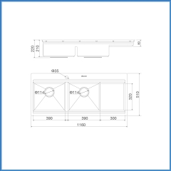 Chậu Rửa Chén Inox Malloca Slide MS 1162R