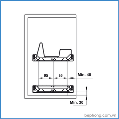 Giá Đựng Chén Bát Presto 800mm Hafele 544.40.013