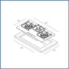 Bếp Gas Âm Teka GT LUX 86 3G AI AL