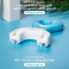 Bàn chải cho bé tập đánh răng chữ U, chất liệu Silicone dành cho bé từ 2-12 tuổi