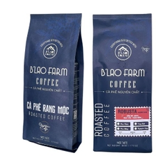 Cà Phê Robusta Rang Mộc Nguyên Chất B'LAO FARM Túi Giấy
