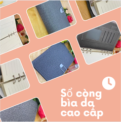 Sổ còng bìa da cao cấp 80 trang