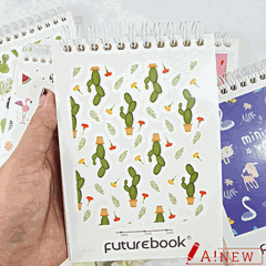 Sổ Lò Xo A6 - A6LX / Sổ lò xo Future Book / Sổ lò xo dọc A6 / Sổ lò xo dễ thương / 85 trang/ mã số 965671