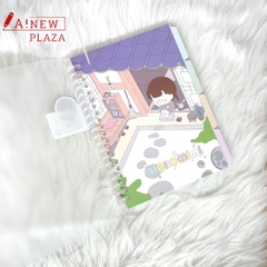 Sổ còng nhựa  - Planner - A5 - Bìa nhựa trong - Mẫu mã hoạt họa cute