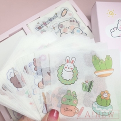 Hộp Sticker 100 tờ siêu dễ thương.