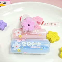 Combo 3 thỏi gôm tẩy bút chì hoa Anh Đào (tặng 4 viên tẩy hoa anh đào nhỏ)