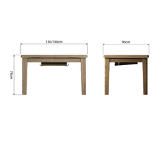 Bàn Ăn Mở Rộng Gỗ Sồi Nhập Khẩu Cao Cấp HO (Extending Table)