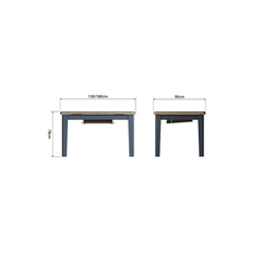 Bàn Ăn Mở Rộng 1.3m-1.8m HOP-13BET-B (Extending Dining Table)