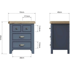 Tủ Đầu Giường Lớn HOP-XLBSC-B (Extra Large Bedside Cabinet)