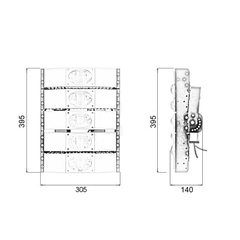 Đèn pha module COB Oem Philips - 250W (5*50w)