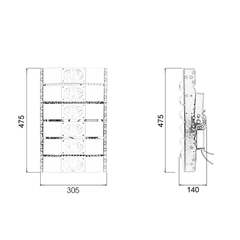 Đèn pha module COB Oem Philips - 300W (6*50w)