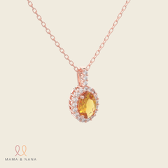 Dây Chuyền Đá Quý Citrine Vàng - VHN01-01