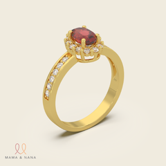 Nhẫn Đá Quý Ruby Đỏ - VHR01-03