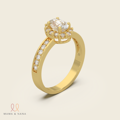 Nhẫn Đá Quý Moissanite Trắng - VHR01-02